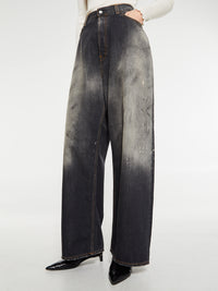 Acne Studios - 2023F Super Baggy Fit Jeans in Black Trafalgar
