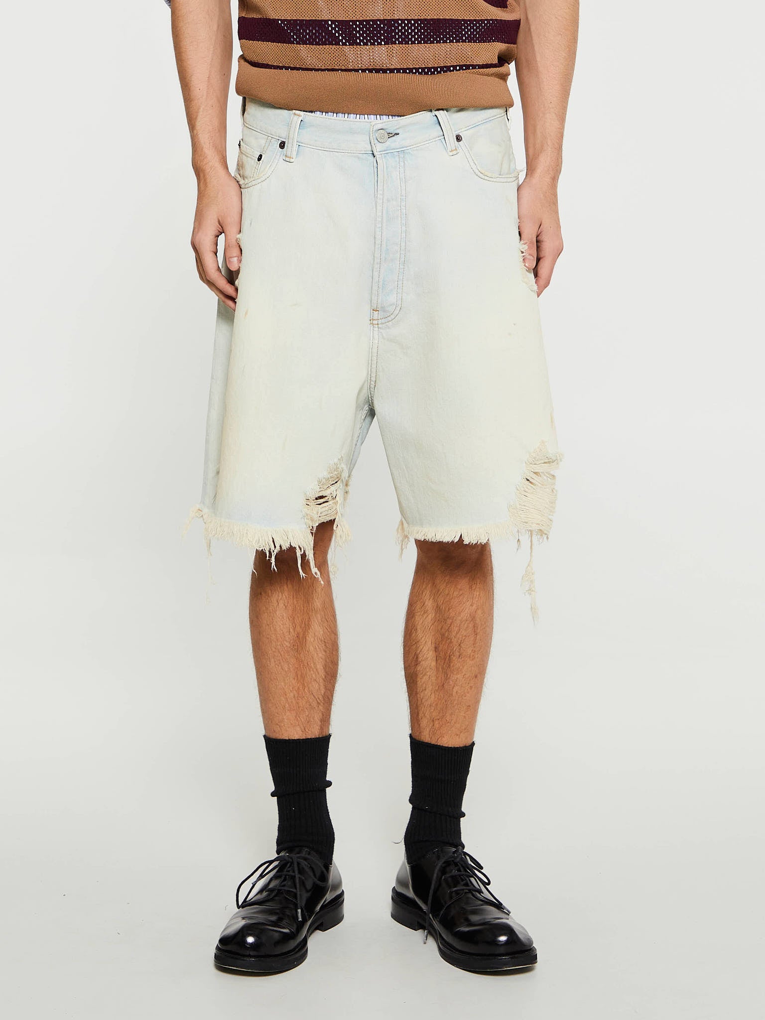 Acne Studios - Shorts in Light Blue and White