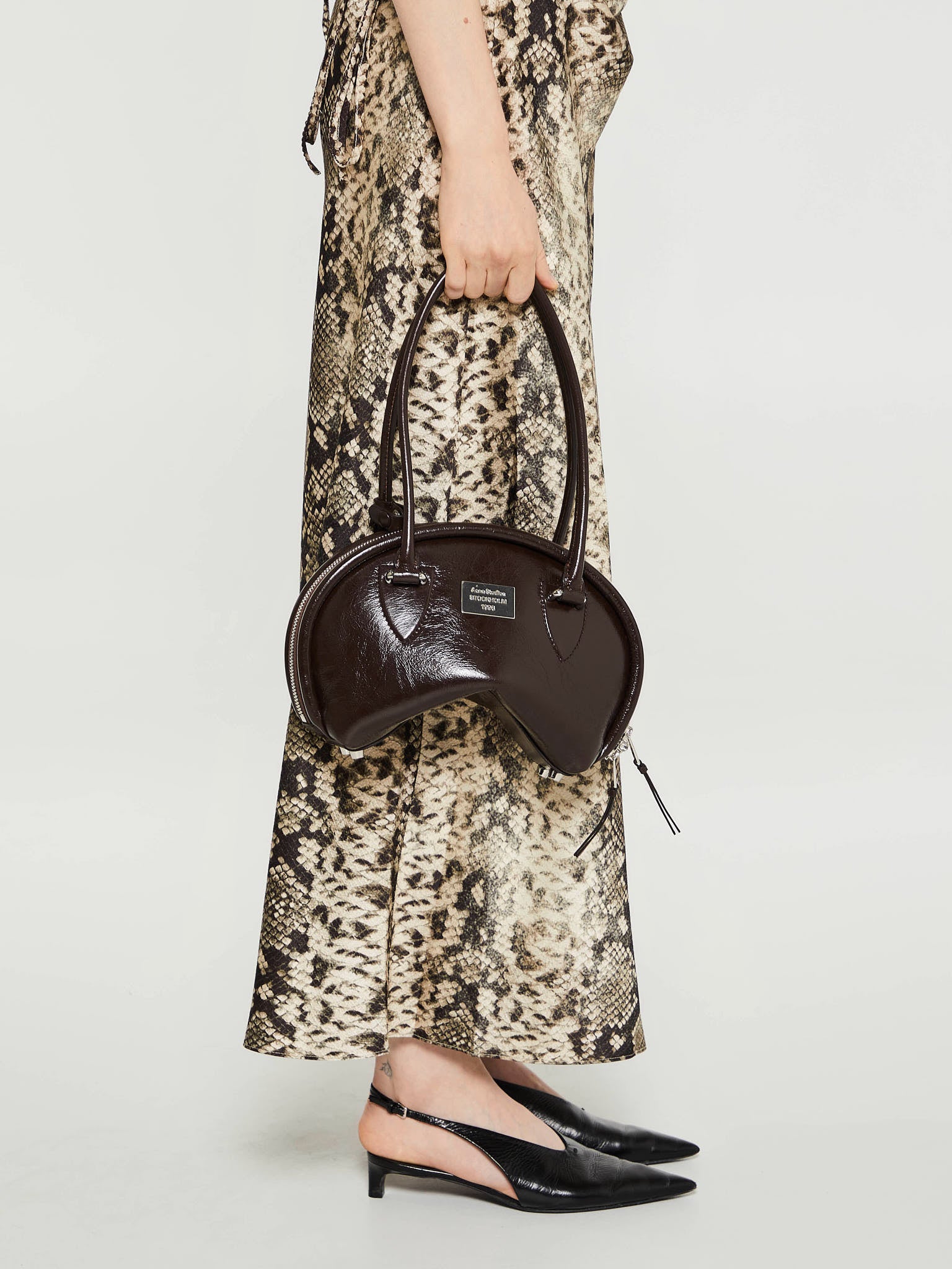 Acne Studios - Bowlina Mini Shoulder Bag in Chocolate Brown