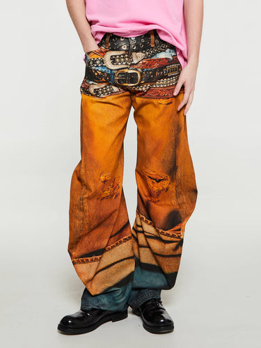 Acne Studios - 2006M Loose Fit Jeans in Rust Orange