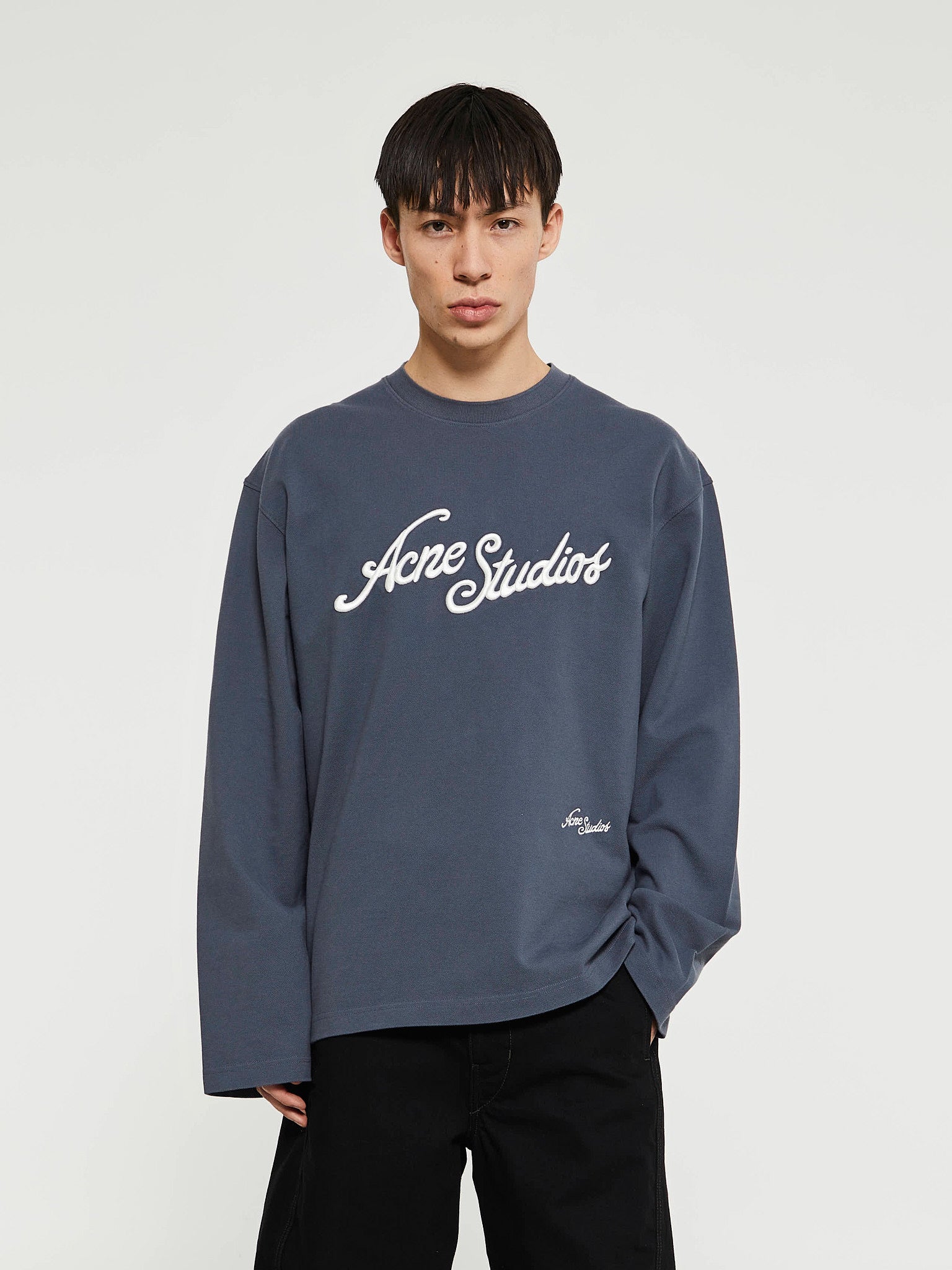 Acne Studios - Relaxed Fit Logo T-Shirt in Faded Grey