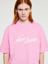 Acne Studios - Relaxed Fit Logo T-Shirt in Bubble Pink