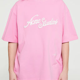 Acne Studios - Relaxed Fit Logo T-Shirt in Bubble Pink