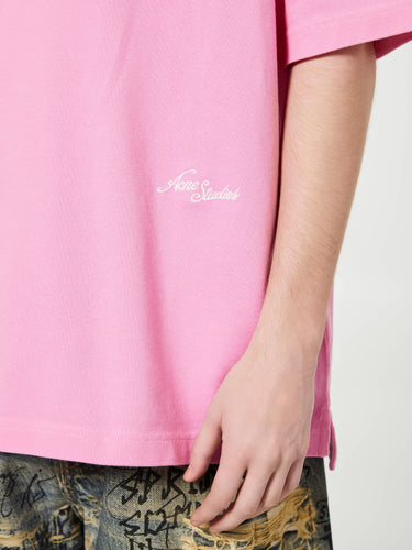 Acne Studios - Relaxed Fit Logo T-Shirt in Bubble Pink