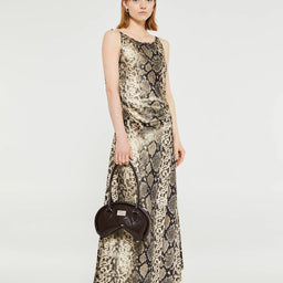 Acne Studios - Satin Dress in Multi Brown