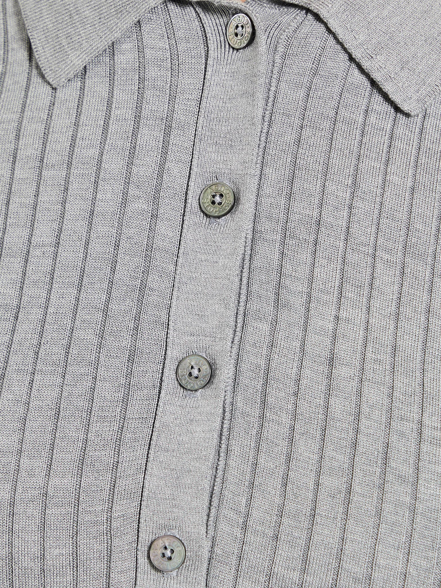 Acne Studios - Polo Silk T-Shirt in Grey