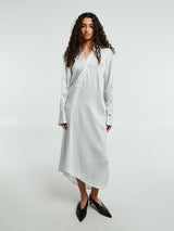 Acne Studios - Asymmetric Shirt Dress in Blue and White