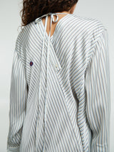 Acne Studios - Asymmetric Shirt Dress in Blue and White