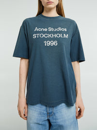 Acne Studios - Relaxed Fit Logo T-shirt in Deep Blue