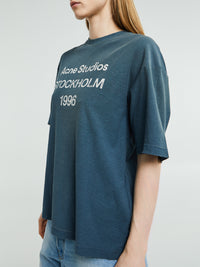 Acne Studios - Relaxed Fit Logo T-shirt in Deep Blue