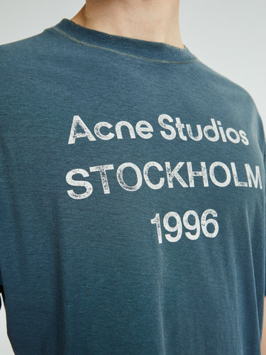 Acne Studios - Relaxed Fit Logo T-shirt in Deep Blue
