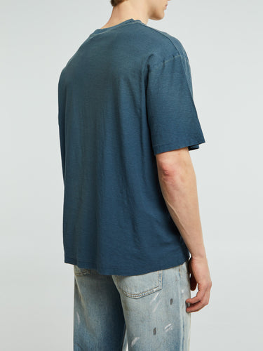 Acne Studios - Relaxed Fit Logo T-shirt in Deep Blue