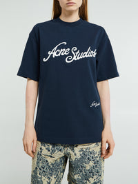 Acne Studios - Logo T-shirt in Deep Blue