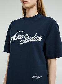 Acne Studios - Logo T-shirt in Deep Blue