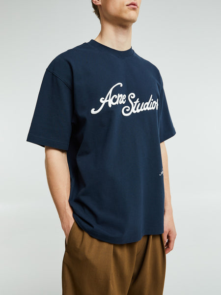 送料関税込♪Acne Studios/Edlund Logo Wings T-Shirt Acne Studios Men's Edlund Logo Wings T-Shirt in Faded Black