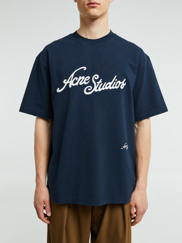 Acne Studios - Logo T-shirt in Deep Blue