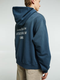 Acne Studios - Logo Hooded Sweater in Deep Blue