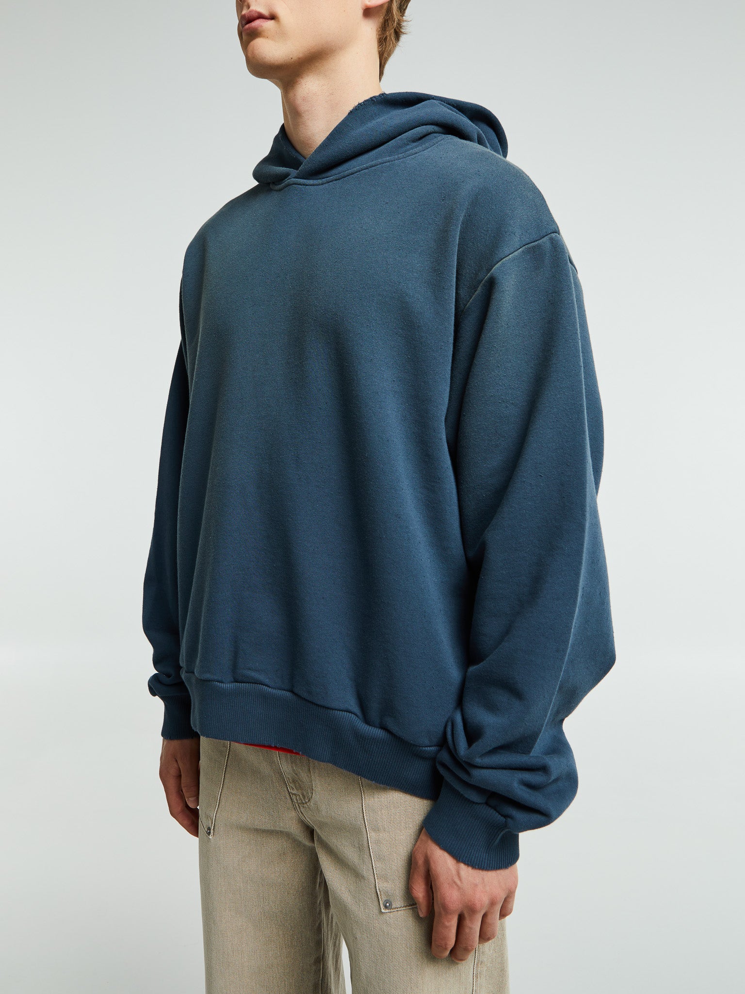Acne Studios - Logo Hooded Sweater in Deep Blue