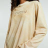 Acne Studios - Long Sleeve Logo T-shirt in Sand Beige