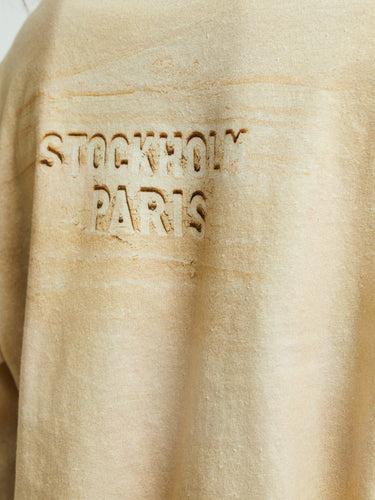 Acne Studios - Long Sleeve Logo T-shirt in Sand Beige