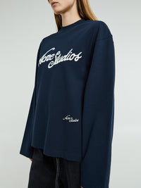 Acne Studios - Logo Crewneck in Deep Blue