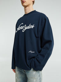 Acne Studios - Logo Crewneck in Deep Blue