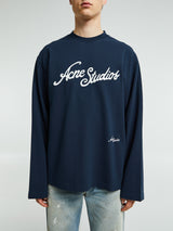 Acne Studios - Logo Crewneck in Deep Blue