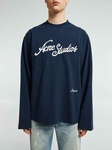 Acne Studios - Logo Crewneck in Deep Blue