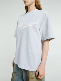 Acne Studios - Logo T-shirt in Pale Grey Melange