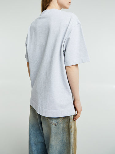 Acne Studios - Logo T-shirt in Pale Grey Melange