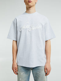 Acne Studios - Logo T-shirt in Pale Grey Melange