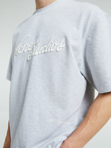 Acne Studios - Logo T-shirt in Pale Grey Melange