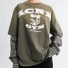 Acne Studios - Layered Logo T-shirt in Vintage Green