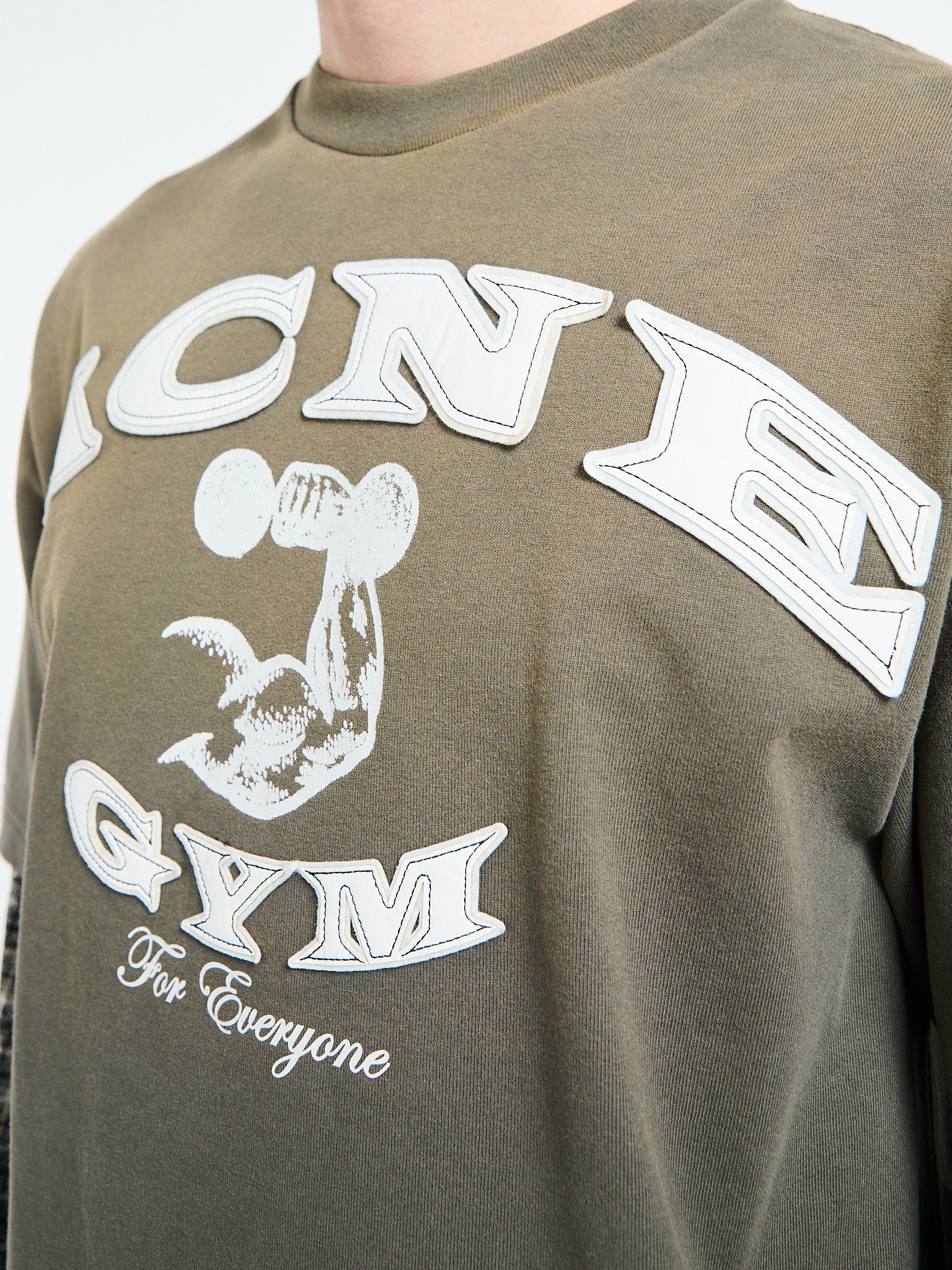 Acne Studios - Layered Logo T-shirt in Vintage Green