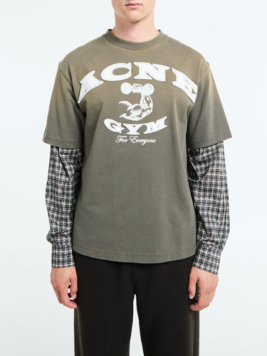 Acne Studios - Layered Logo T-shirt in Vintage Green