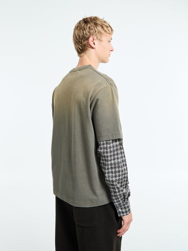 Acne Studios - Layered Logo T-shirt in Vintage Green