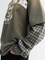 Acne Studios - Layered Logo T-shirt in Vintage Green