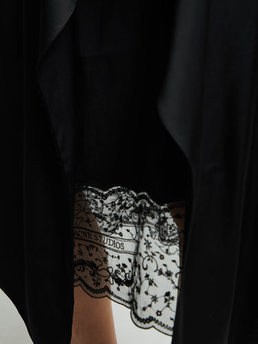 Acne Studios - Layered Satin Skirt in Black