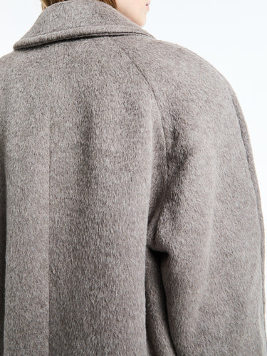 Acne Studios - Double-Breasted Wool Coat in Warm Grey Melange