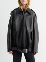Acne Studios - Leather Biker Jacket in Black