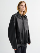 Acne Studios - Leather Biker Jacket in Black