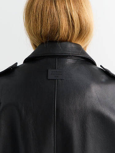 Acne Studios - Leather Biker Jacket in Black