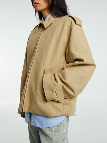 Acne Studios - Cotton Satin Jacket in Beige
