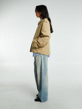 Acne Studios - Cotton Satin Jacket in Beige