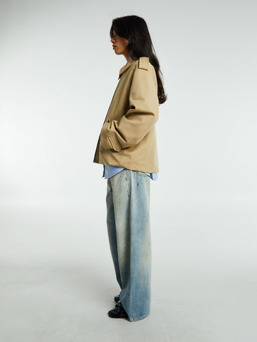 Acne Studios - Cotton Satin Jacket in Beige