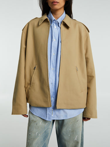 Acne Studios - Cotton Satin Jacket in Beige