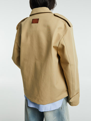 Acne Studios - Cotton Satin Jacket in Beige