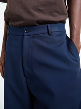 Acne Studios - Satin Trousers in Navy Blue