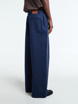 Acne Studios - Satin Trousers in Navy Blue