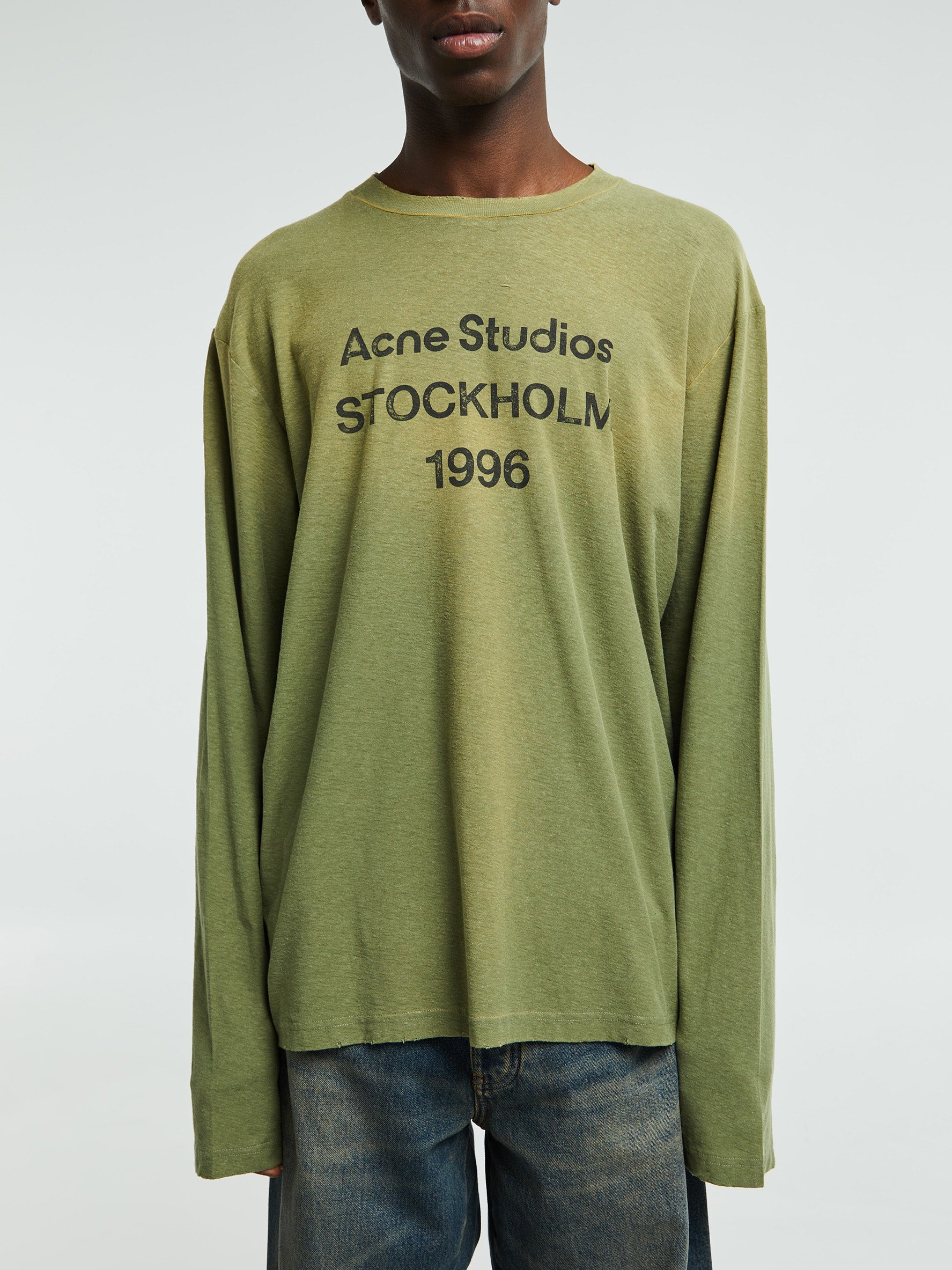 Acne Studios - Relaxed fit Logo T-shirt in Olive Green